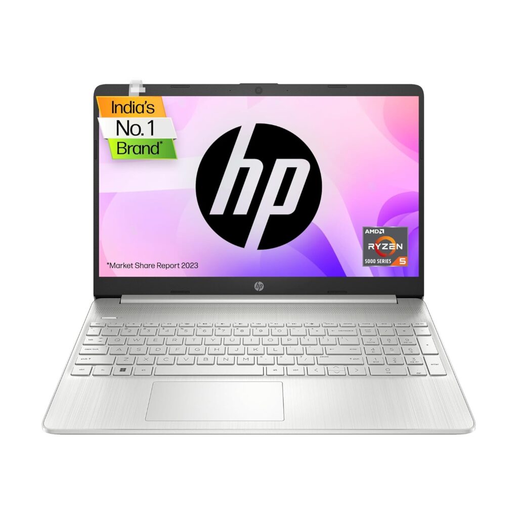 HP Laptop 15s, Ryzen 5 5500U, 15.6-inch (39.6 cm) FHD, Anti-Glare, 16GB DDR4, 512GB SSD, AMD Radeon Graphics, Dual Speakers, Backlit KB (Win 11,MSO, Natural Silver, 1.69 kg), 15s-eq2132au