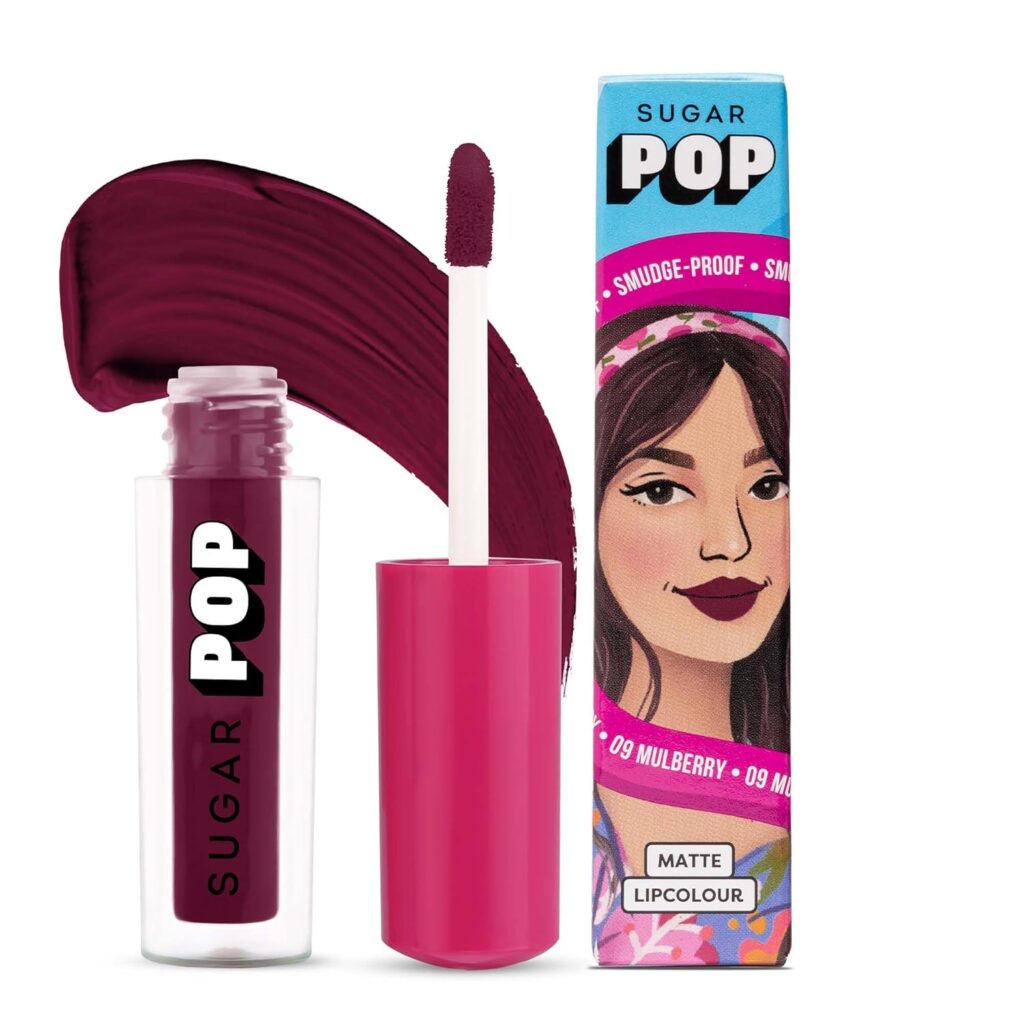 SUGAR POP Matte Lipcolour | Vitamin E | Super-Pigmented | Smudge-proof | 1.6 ml -09 Mulberry