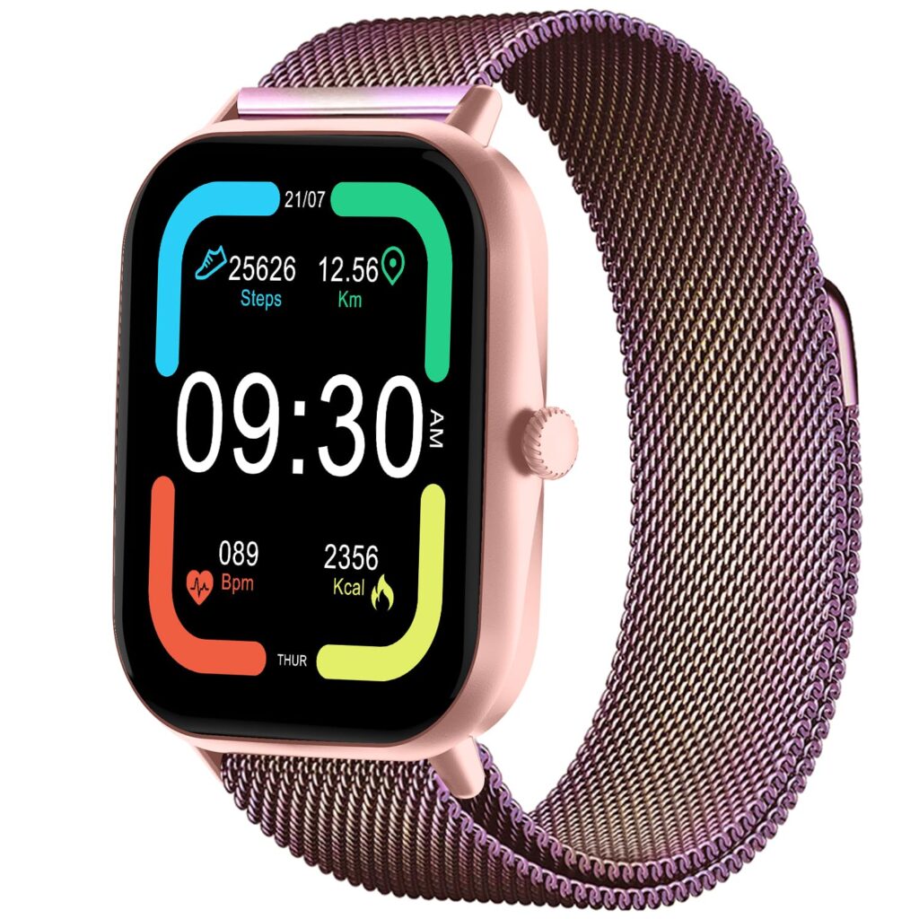 Fire-Boltt Ninja Call Pro Max Ultra Smart Watch 2.01” HD Display, Bluetooth Calling, AI Voice Assistant, 120 Sports Modes, IP67 Waterproof, SpO2 Monitor, Smart Watch for Man & Woman- Rainbow