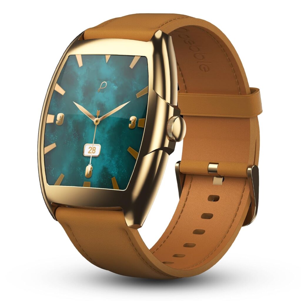 Pebble Regal Smartwatch, 1.77-inch True HD Display, Bluetooth Calling, Health Monitor, Sports Modes, Black (Brown)