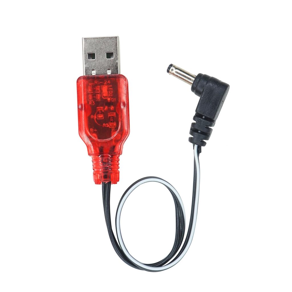 Electronic Spices USB Charger Cable with 3.5mm Female DC Pin Jack Connector Charger for Toy