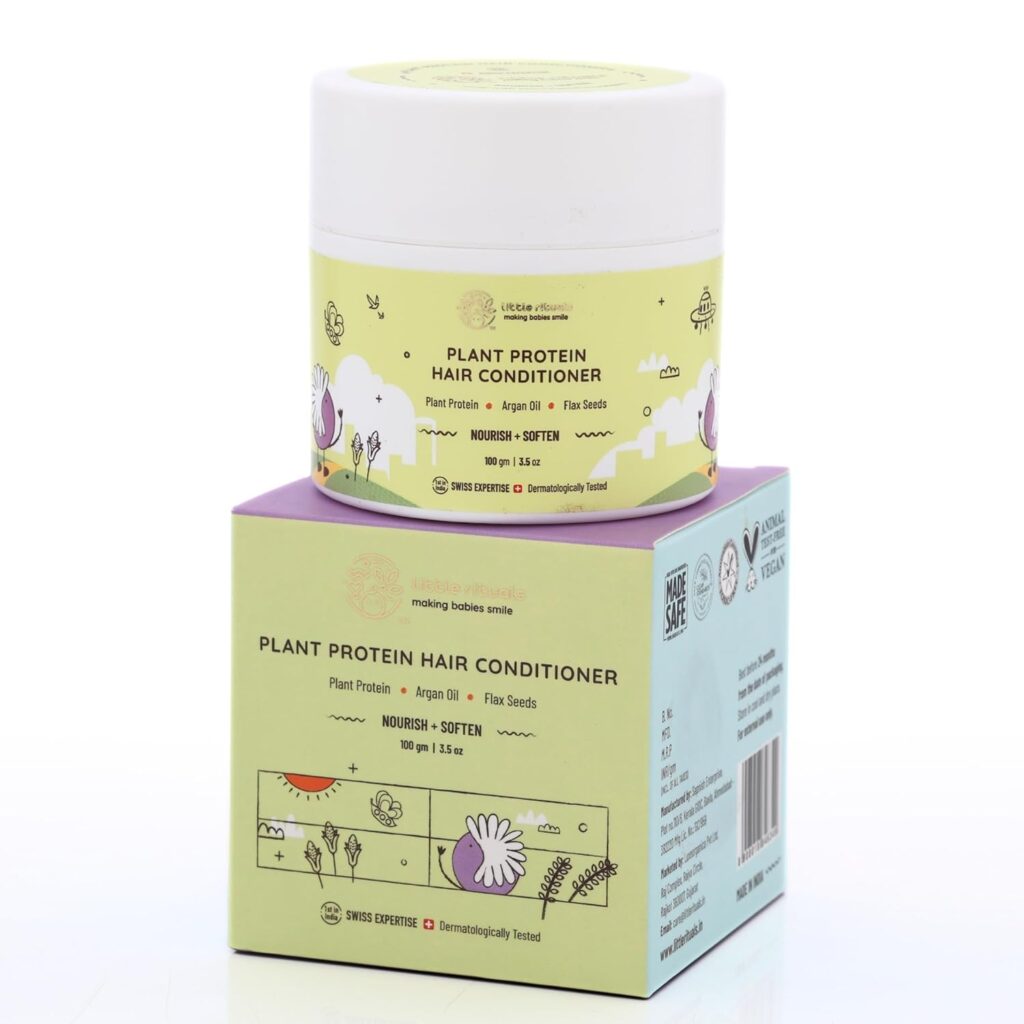 Little Rituals Plant Protein Conditioner | Hair Mask & Normal & Curly Hair Products | Natural Shine & Strong Hair | Plant Protein, Flax Seeds, Argan Oil & Conditioner for Frizzy Hair | MADE SAFE | pH Balanced | 100 gm