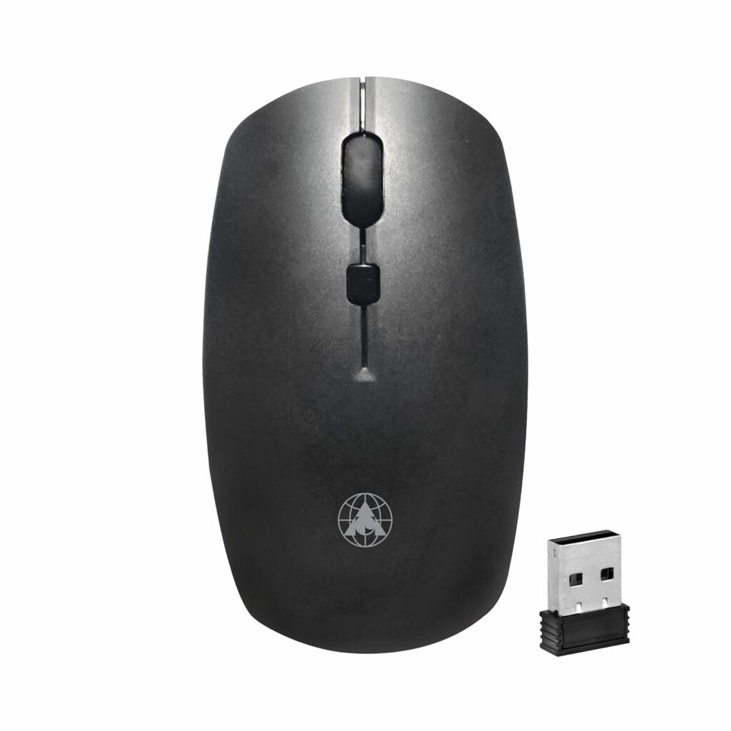 ProDot Plug & Play Ergonomic Wireless Mouse I Adjustable DPI Optical Sensor 1000-1600 I 5M Key Press Life & Clickable Scroll Wheel I 2 Year Warranty I Compatible with Windows, iOS, Linux