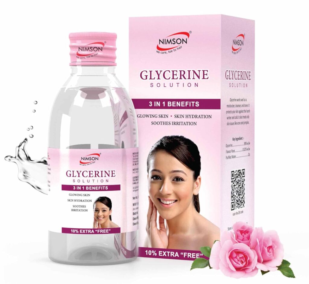 Nimson Pure & Unscented Glycerine – 110ml | Deep Moisturizer for Smooth & Glowing Skin | Pure, Vegan Formula | Ideal for Women & All Skin Types