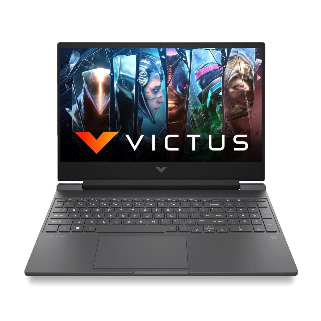 HP Victus, AMD Ryzen 5 5600H, 4GB NVIDIA RTX 3050 Gaming Laptop (8GB DDR4, 512GB SSD) 144Hz, IPS, 15.6"/39.6cm, Flicker-Free, Win11, Office 21, Mic Silver, 2.37kg, Enhanced Cooling, Backlit, fb0082AX