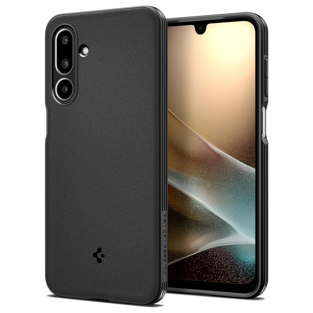 Spigen Essential Sand Blast for Samsung Galaxy M36 5G Case, Galaxy F36 5G Back Cover (2025) - TPU｜Matte Black