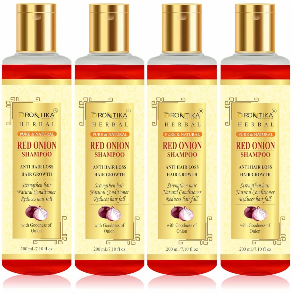 Natural Red Onion Shampoo With Red Onion Seed Oil Extract, Black Seed Oil & Pro-Vitamin B5 (800ML)
