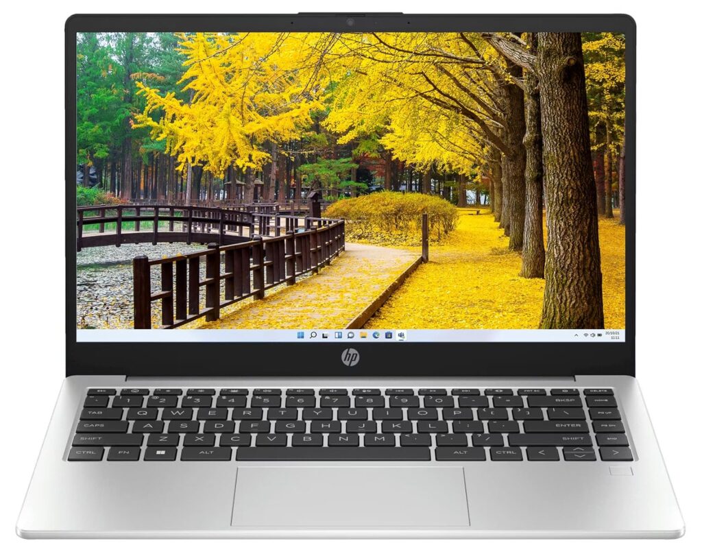 HP 14 (2025), AMD Ryzen 3 7330U Quad Core - (8 GB/512 GB SSD/AMD Radeon Graphics/Windows 11 Home) Thin and Light Business Laptop/14.0" HD Display/Backlit + Fingerprint/Silver/1.4 kg/MS Office 2021