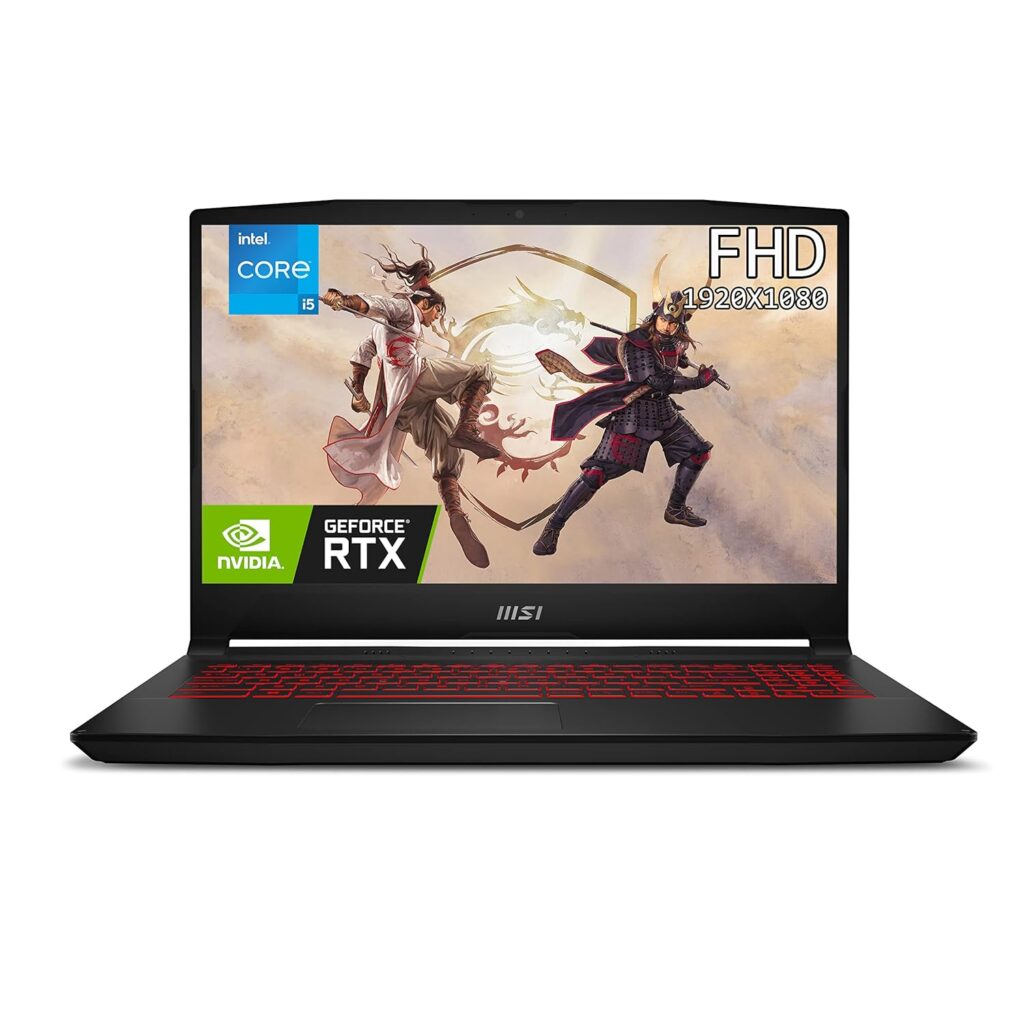 MSI Katana GF66, Intel 12th Gen. i5-12450H, 40CM FHD 144Hz Gaming Laptop (8GB/512GB NVMe SSD/Windows 11 Home/Nvidia RTX3050 4GB GDDR6/Black/2.25Kg), 12UC-636IN