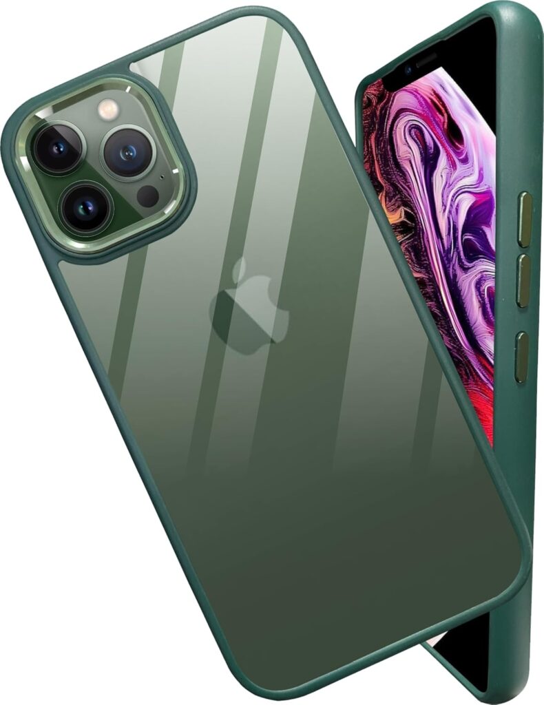 A rtistque Metal Clear Back Cover Case for iPhone 11 Pro Max |Sleek Hard Crystal ClearBack | Drop & Camera Protection | Shockproof Mobile Case for iPhone 11 Pro Max (PC & TPU - Green)