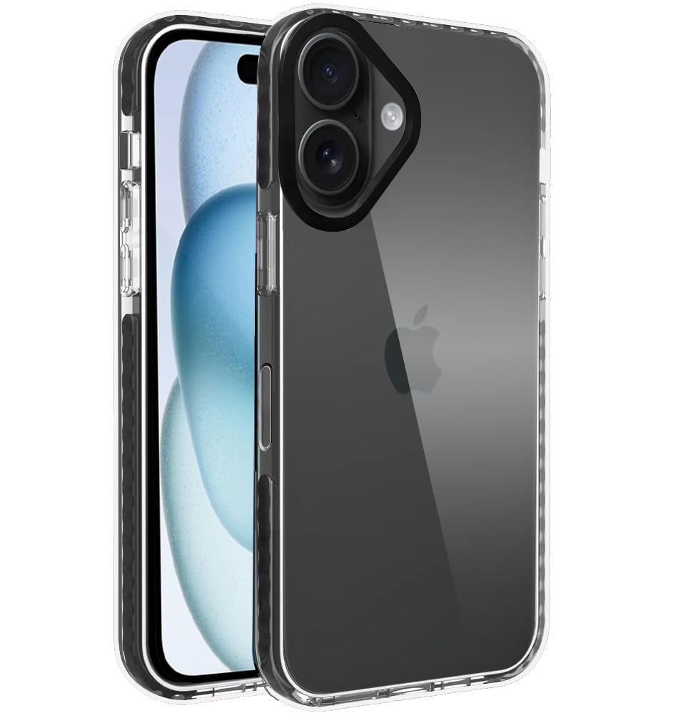 A rtistque Ultra Stylish Back Cover Case for iPhone 16 Plus | Premium Shockproof TPU | Protective Design | iPhone 16 Plus Back Cover - Black