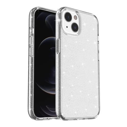 Amazon Brand - Solimo Liquid Crystal Glitter TPU Back Cover Case Compatible with Apple iPhone 14 Plus