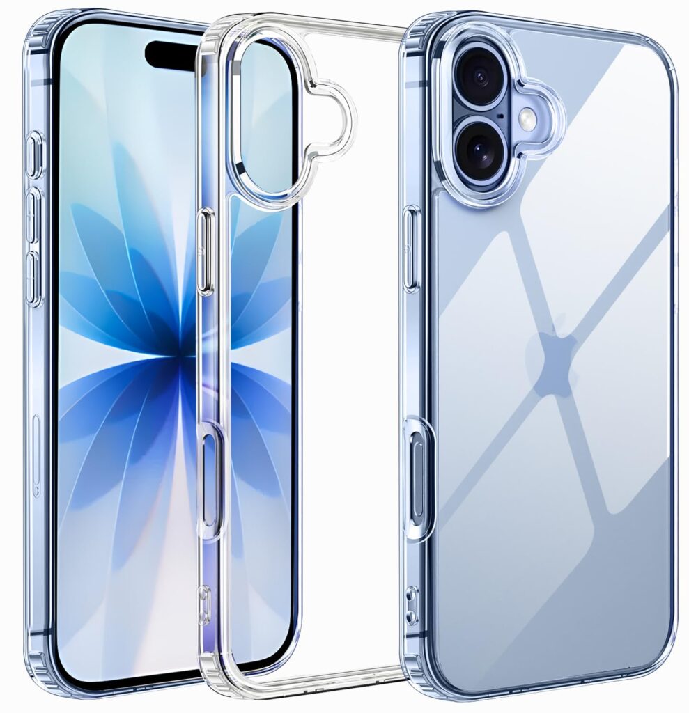Amozo for iPhone 17 Back Case Cover | Ultra Hybrid Transparent Camera and Drop Protection Back Case Cover for iPhone 17 - (Polycarbonate|Clear)
