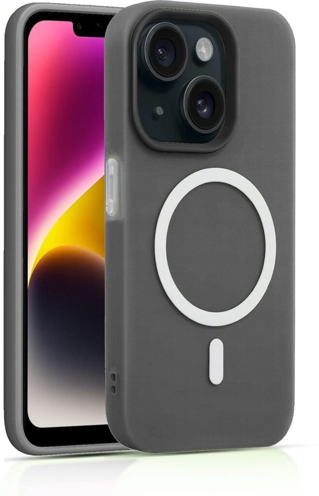 Back Cover for Apple iPhone 14 – Compatible TPU & Hard Magnetic Case | Shockproof Hard Back Cover | Slim Fit Protective Case with Camera Guard – Black