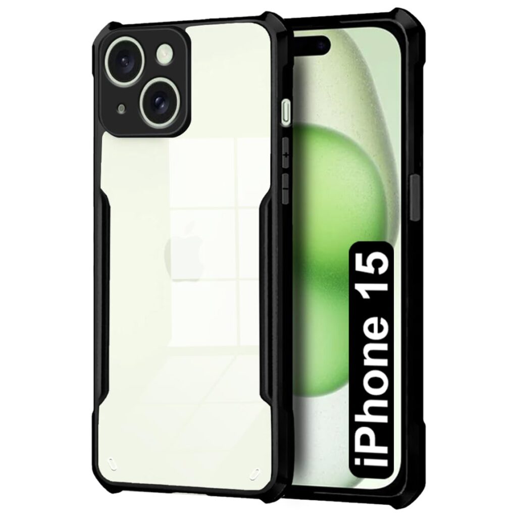 Bumper for iPhone 15 (‎TPU+Plastic_Black)