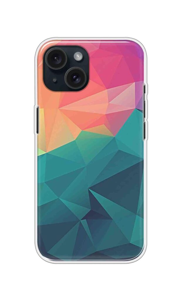 COBERTA Printed Designer Back Cover for Apple iPhone 15 Back Cover Case - Multicolour Diamonds Design D14944