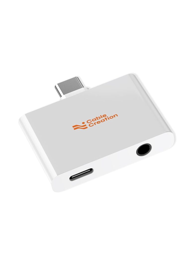 CableCreation USB C to Audio and Charger Adapter PD 100W, Usb-c Headphone with Aux Jack, Type C 3.5mm Audio Jack USB-C Charging Adapter for iPhone 16 15 Pro Max Plus, Galaxy, iPad and More