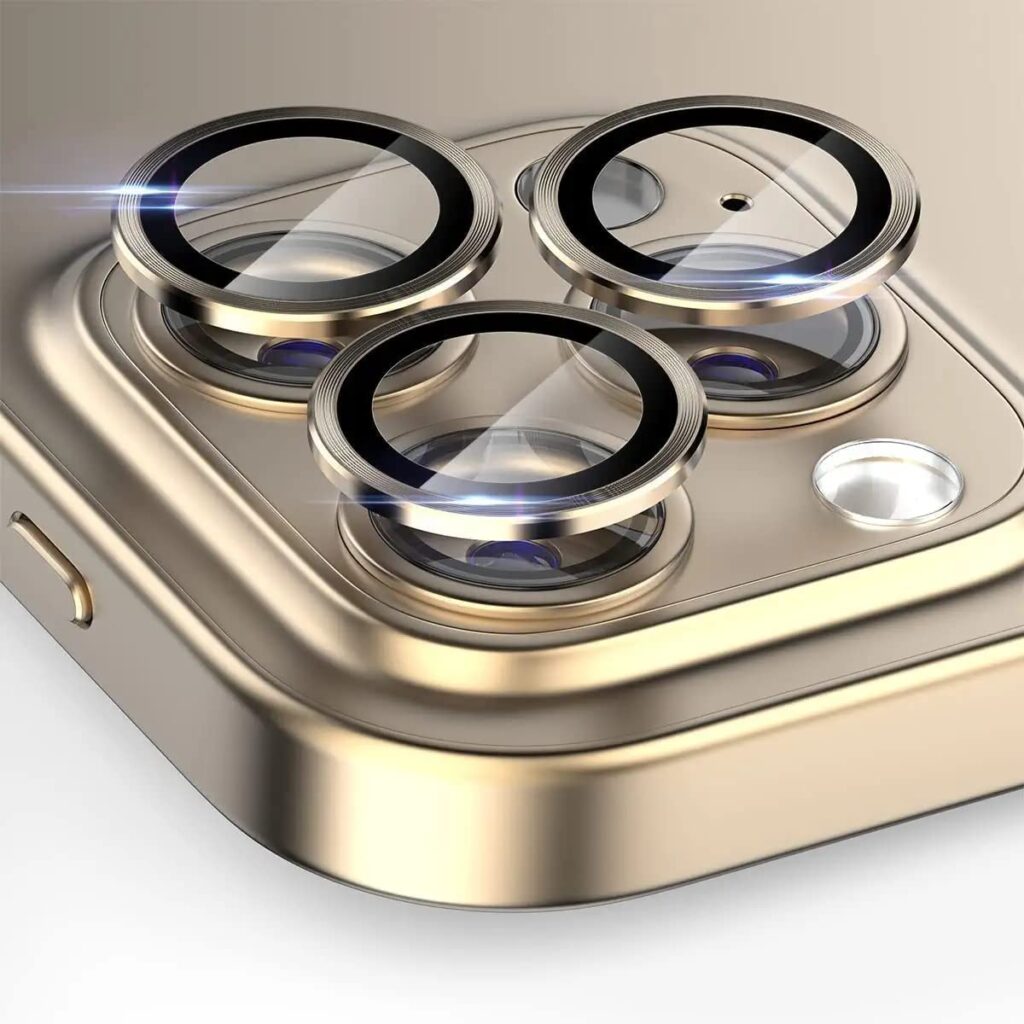 Camera Lens Protector Compatible for i Phone 14 /i Phone 14 plus 2022 [Keep Original Camera Metal Individual Ring] Upgraded Camera Lens Guard Cover Protector GOLD (14 / plus)