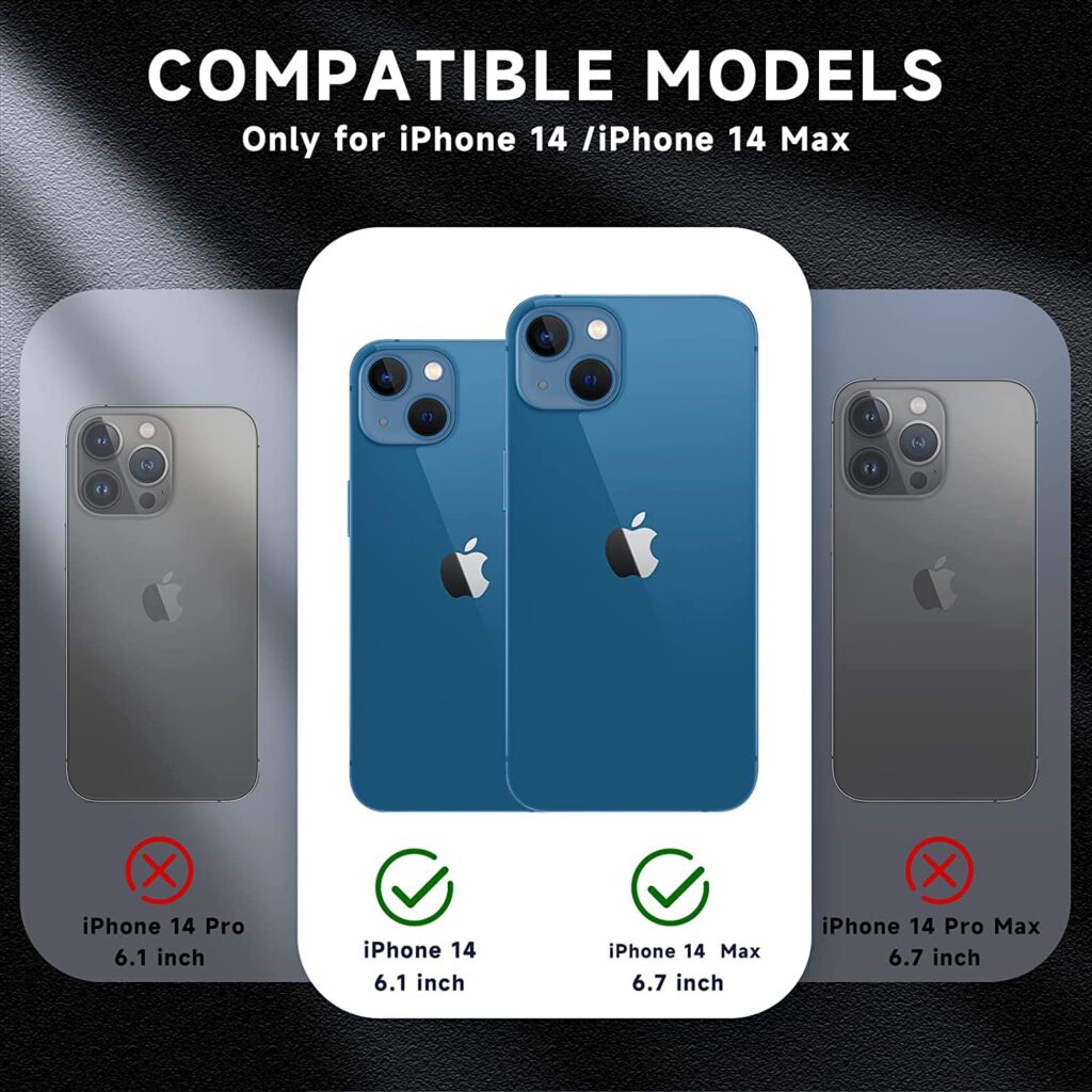 Camera Lens Protector for iPhone 14 / iPhone 14 Plus | HD Glass Metal Camera Ring Aviation Aluminum Camera Protection