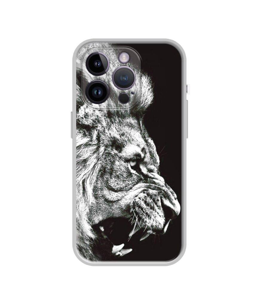 Casotec Angry Lion Design Printed Silicon Soft TPU Back Case Cover Apple iPhone 14 Pro Max