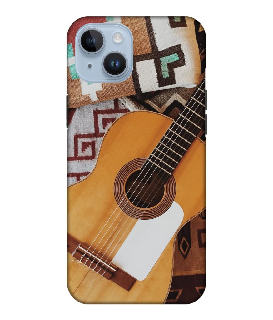 CreativeSoul '''Amazing Brown Guitar'' Printed Hard Back Case for iPhone 14 Plus, Designer Cases & Covers for Your Smartphones