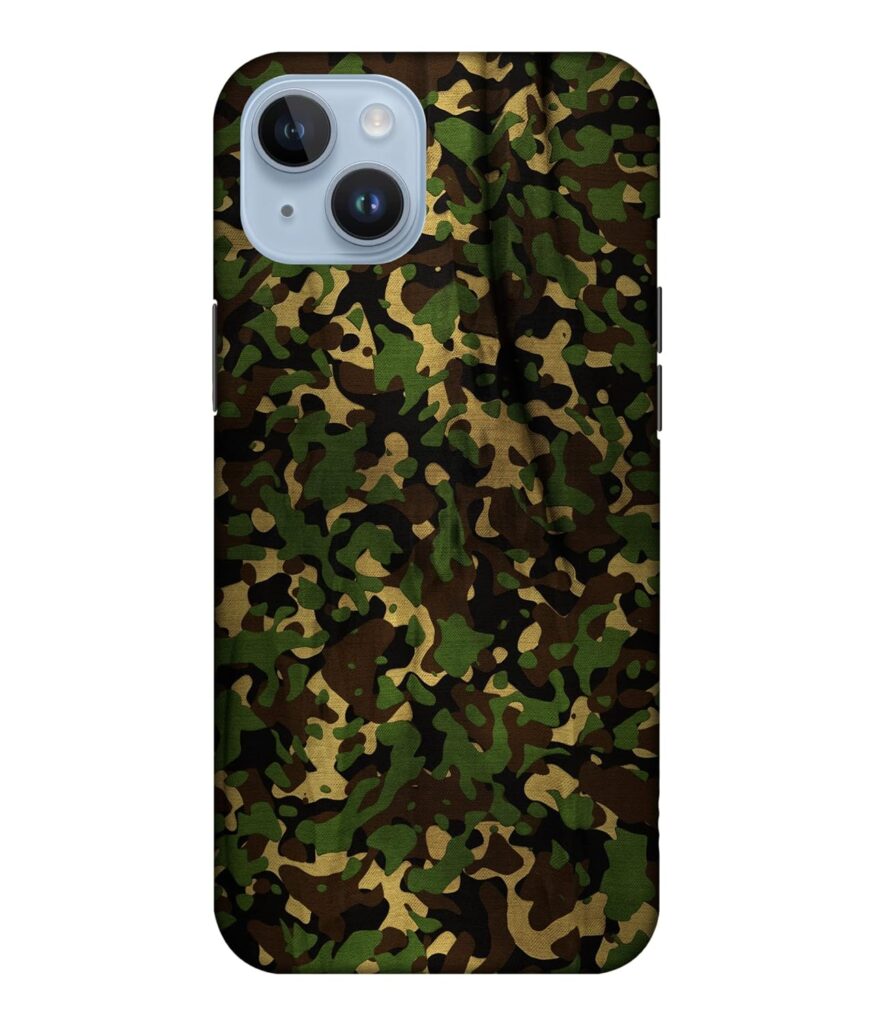 CreativeSoul ''Army Uniform Texture'' Printed Hard Back Case for iPhone 14 Plus, Designer Cases & Covers for Your Smartphones