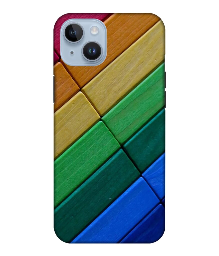 CreativeSoul ''Colorful Wooden''' Printed Hard Back Case for iPhone 14 Plus, Designer Cases & Covers for Your Smartphones