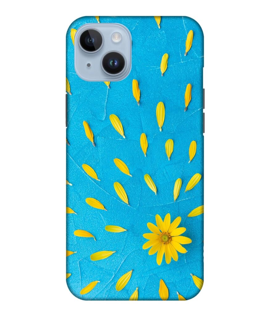 CreativeSoul ''Flowers & Petals - (Sky Blue) Printed Hard Back Case for iPhone 14 Plus, Designer Cases & Covers for Your Smartphones