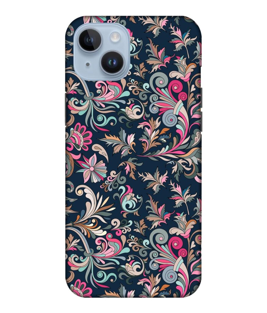 CreativeSoul ''Flowers Texture'' -(Pink) Printed Hard Back Case for iPhone 14 Plus, Designer Cases & Covers for Your Smartphones