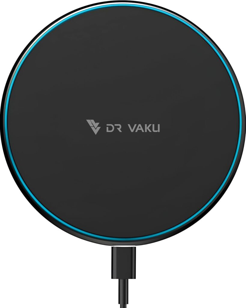 DR VAKU® 15W Wireless Charger Fast Charging Pad PD & Qi-Certified for Samsung Galaxy S25/S25+/S25 Ultra, S24/S24+/S24 Ultra/S24FE, S23/S23+/S23 Ultra,S23FE, Z Fold 7/6/5/4/3, Z Flip7/6/5/4/3- Black