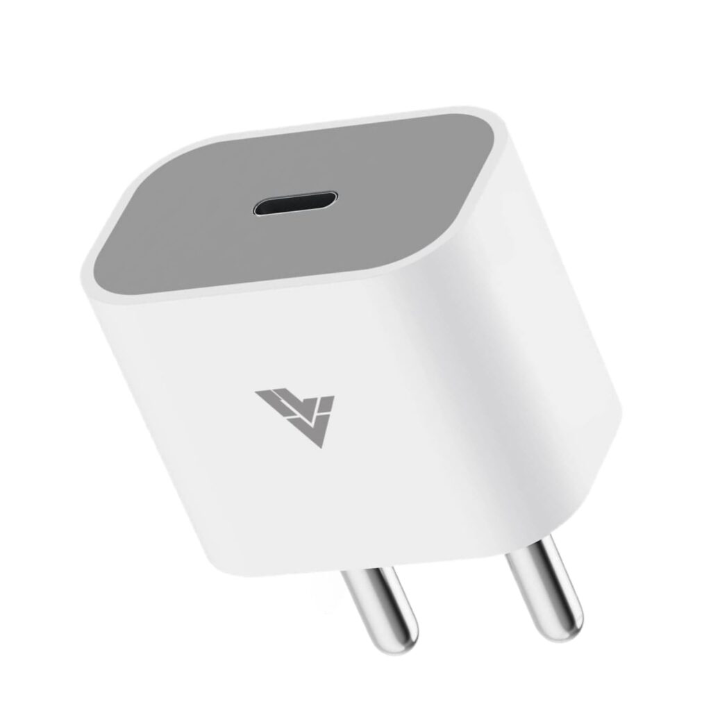 DR VAKU® 20W Charger Type C Adapter for Vaku Bp Machine All Series with PD 3.0 BIS Certified USB-C Fast Charger Adaptor- White