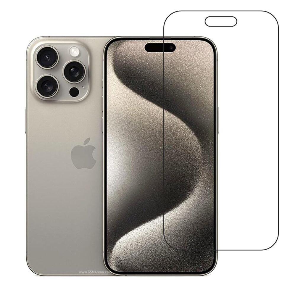 DVTECH® Apple iPhone 15 Pro Max Compatible Screen Protector 9H Protective Ultra Clear Unbreakable Front Mobile (Flexible Screen Protector)