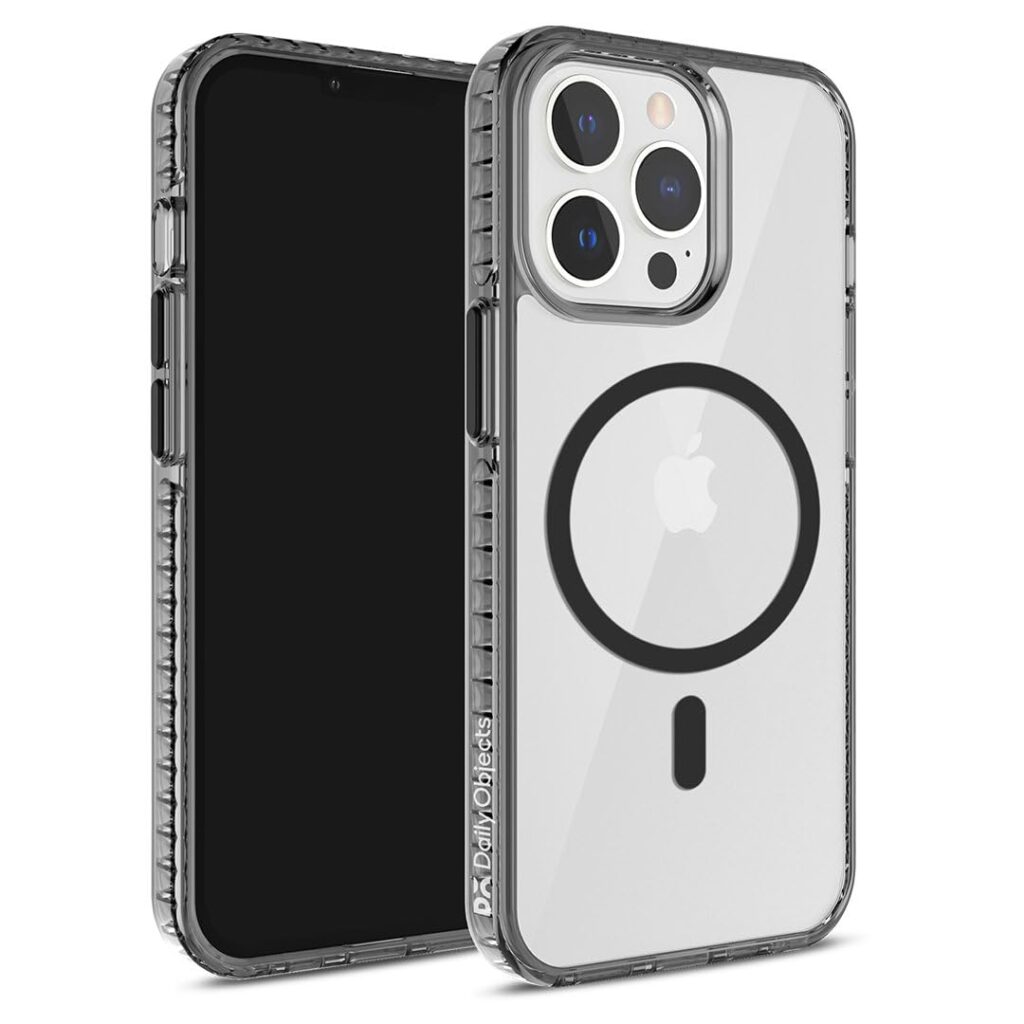 DailyObjects Polycarbonate Case For Iphone 14 Por Max Compatible With Mag-Safe Wireless Charging, Stride 2.0 Slim Shockproof Back Cover With Inner Magnetic Ring, Transparent