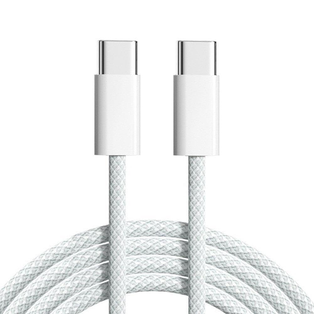 EDNITA Original USB-C to C Type 1M Fast Charging Cable (Apple MFi Certified) for iPhone 16/16 Pro/Max/15/15 Pro/Max/Samsung Galaxy S24/S23/S22/S21/iPad & More-White-Pack Of 1