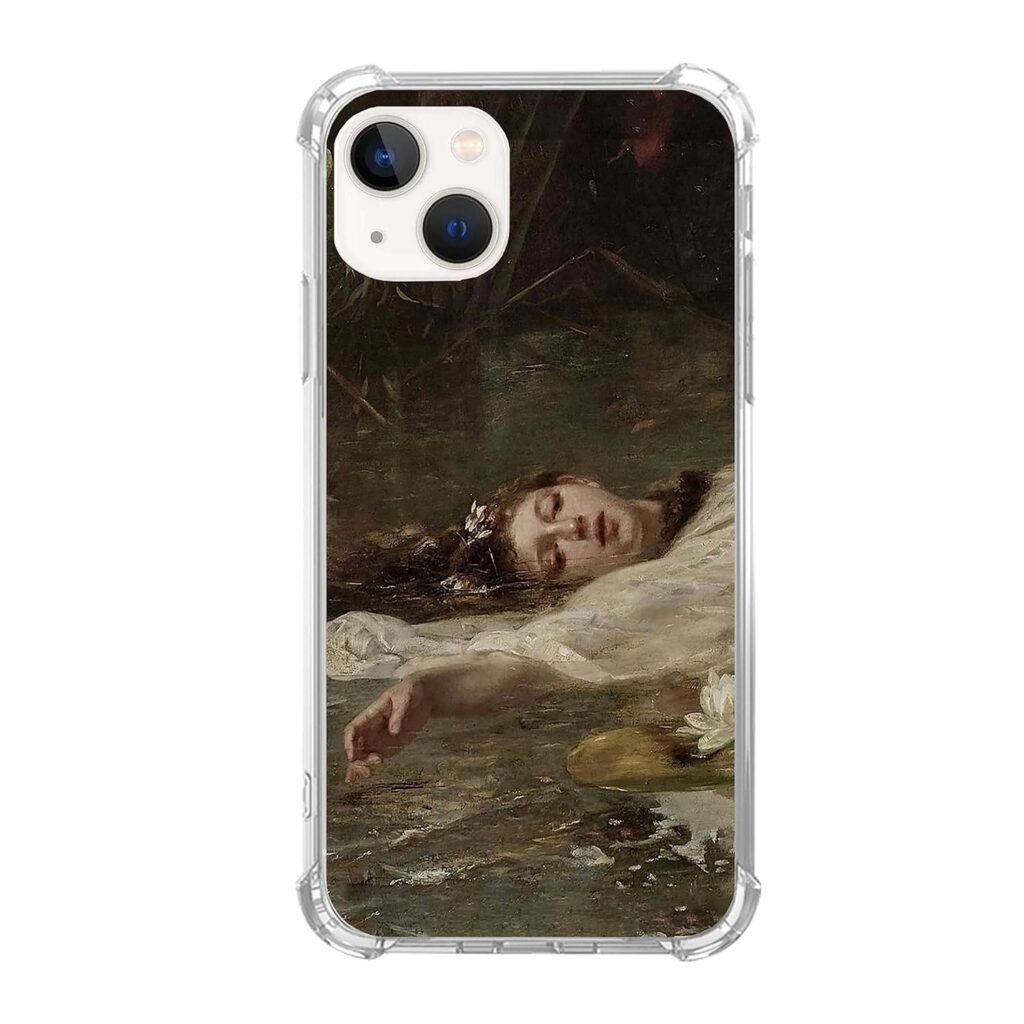 Fairy Dark Grunge Cottage Core Phone Case Compatible with iPhone 14, Aesthetic Painting Art Cover for Girls Boys, Shockproof Protective TPU Case for iPhone 14