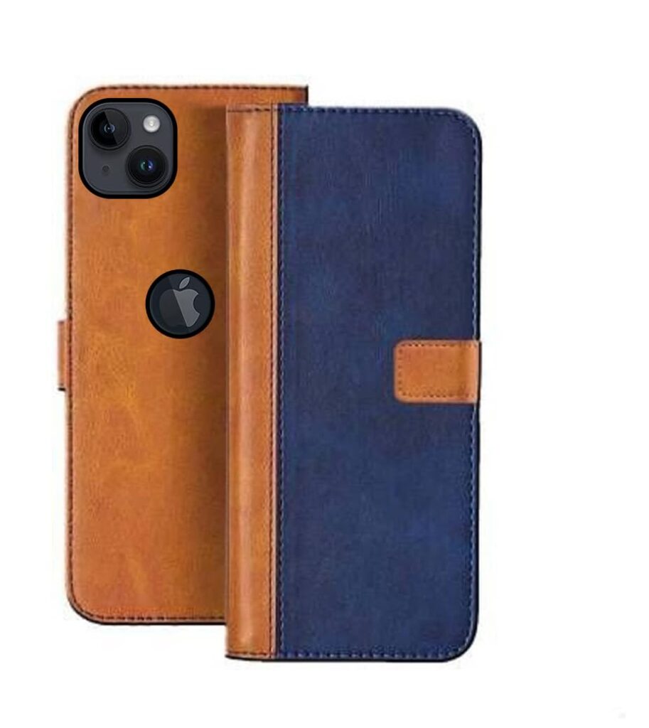 Flip Cover Compatible with Apple iPhone 14 Plus - Wallet Case-Genuine Leather- Card Holders-Durable- Phone Case Men Women - Business/Professionals (Multi Design)