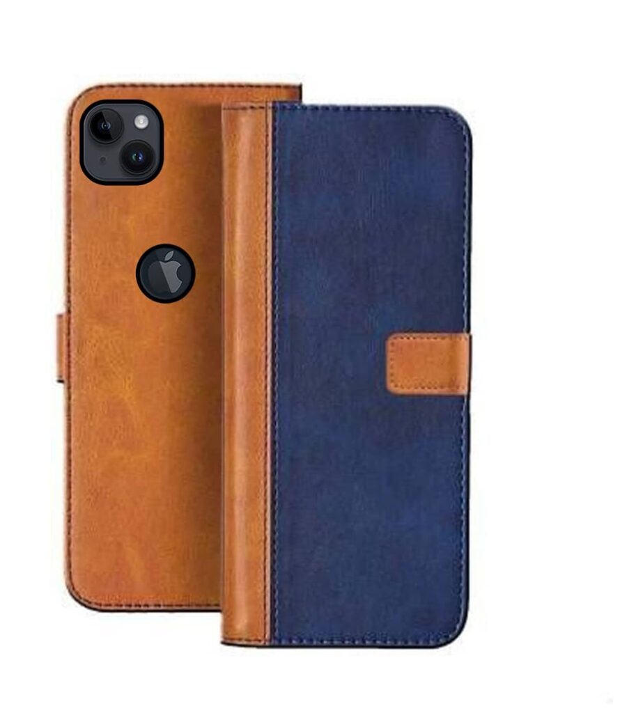 Flip Cover Compatible with Apple iPhone 14 - Wallet Case-Genuine Leather- Card Holders-Durable- Phone Case Men Women - Business/Professionals (Multi Design)