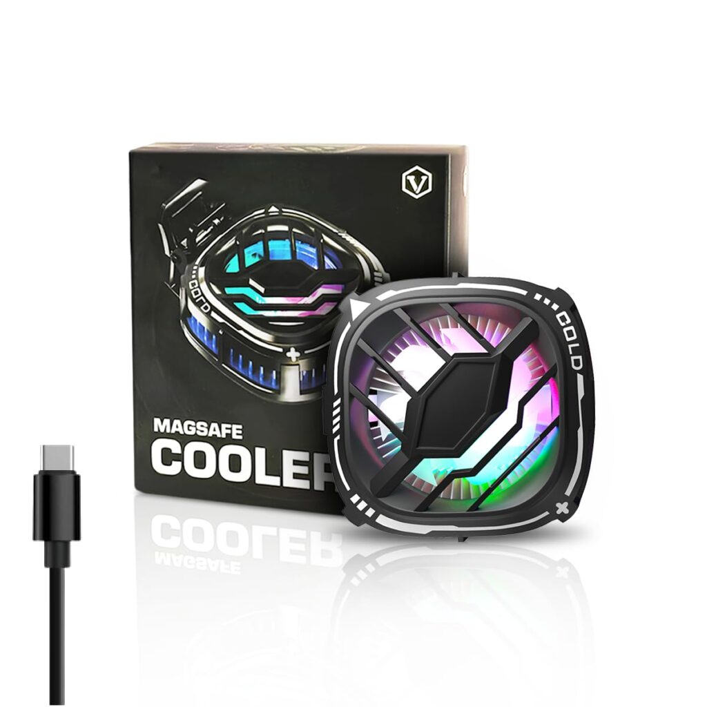 Frost Master Wired Magnetic Instant Mobile Cooler| Cooling pad | Gaming Fan | For Superfast Cooling Enhanced Refrigeration Chip Compatible For iPhones & Android Devices – (1 Year Warranty)