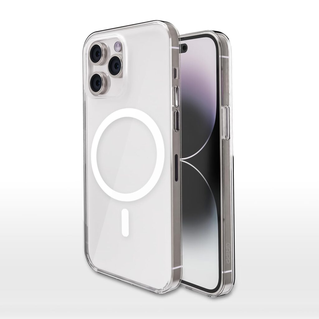 GRIPP Clear with Mag-Safe Case Compatible with iPhone 15 Pro Max (6.7") Drop Tested & UV Coated with Dual Material Ultra Hard & Scratch Resistant | Shock Absorbent Transparent Back Cover - Clear