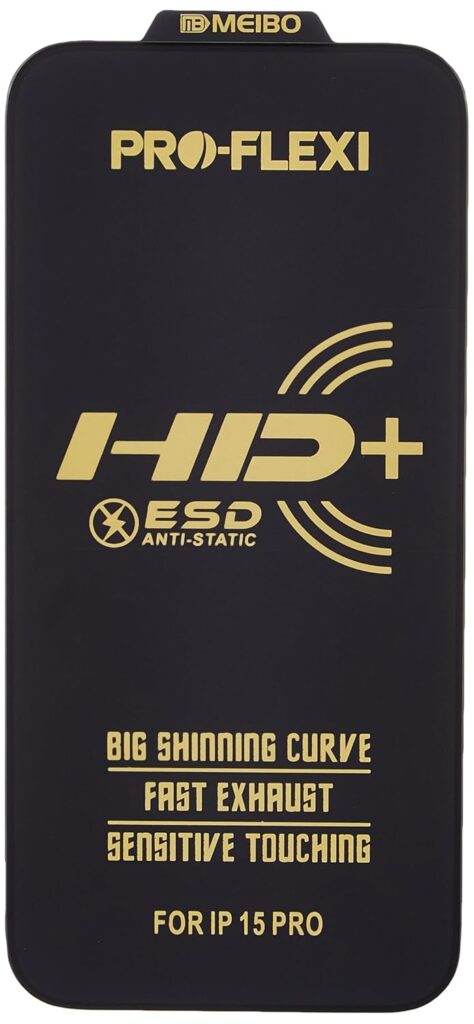 HD Tempered Glass Screen Protector Compatible For Iphone 15 Pro With Edge-To-Edge Protector And Easy Installation Kit ERF05