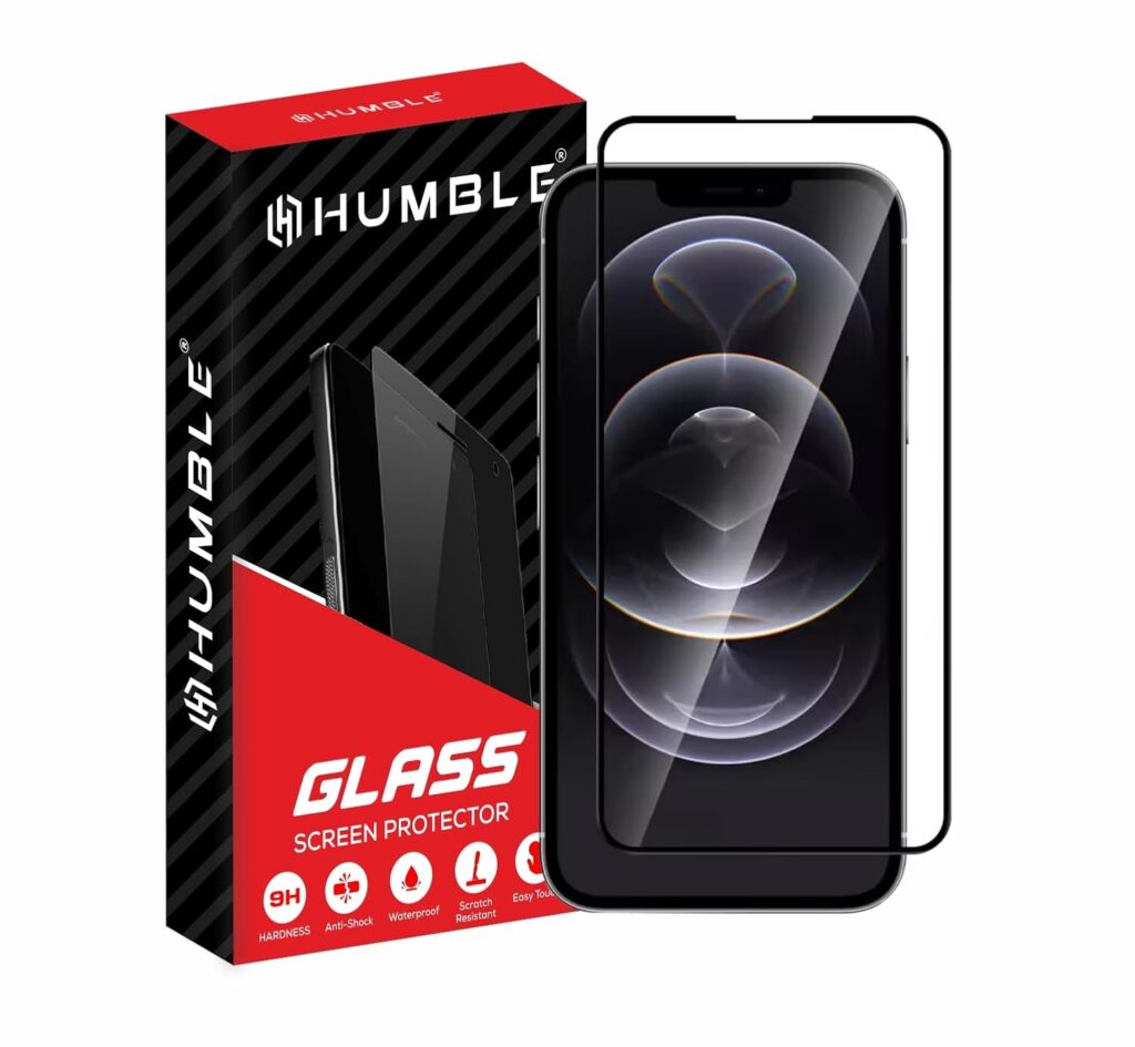 HUMBLE Tempered Glass Screen Protector Compatible For iPhone 14 Pro (6.1 Inches) With Edge To Edge Coverage And Easy Self Installation Kit (HD-14 Pro)