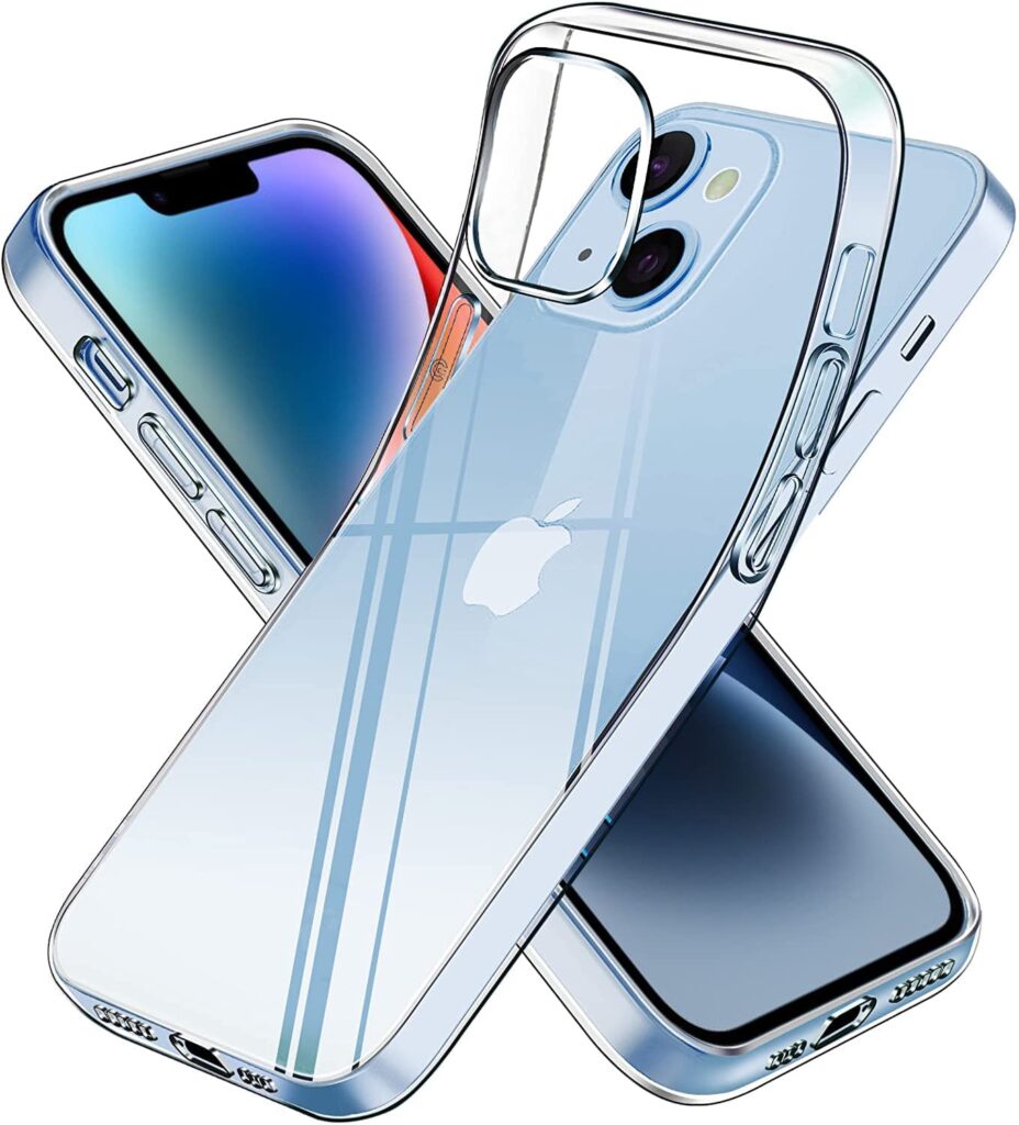 JGD PRODUCTS for iPhone 14 Plus 5G Premium Transparent Hybrid Soft Slim Dust Proof Back Case Cover with Camera Protection