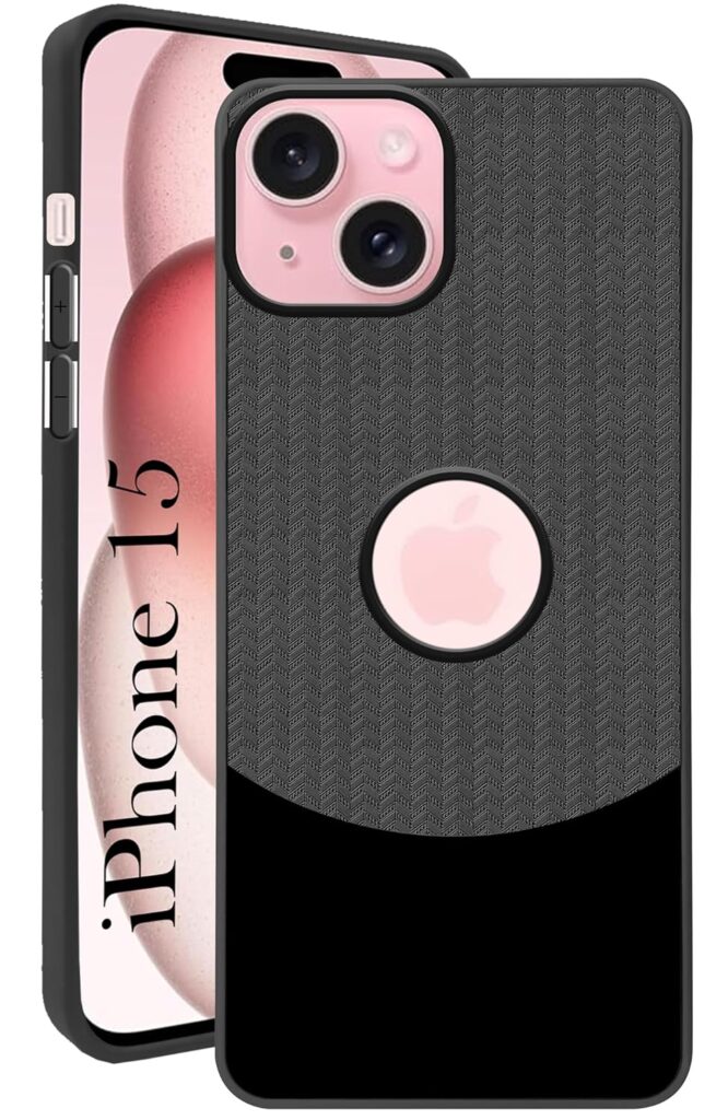 Jkobi Back Cover Case for Apple iPhone 15 (Elegant PU Leather Finish | Premium Minimalist Professional | Camera Protection Bump)