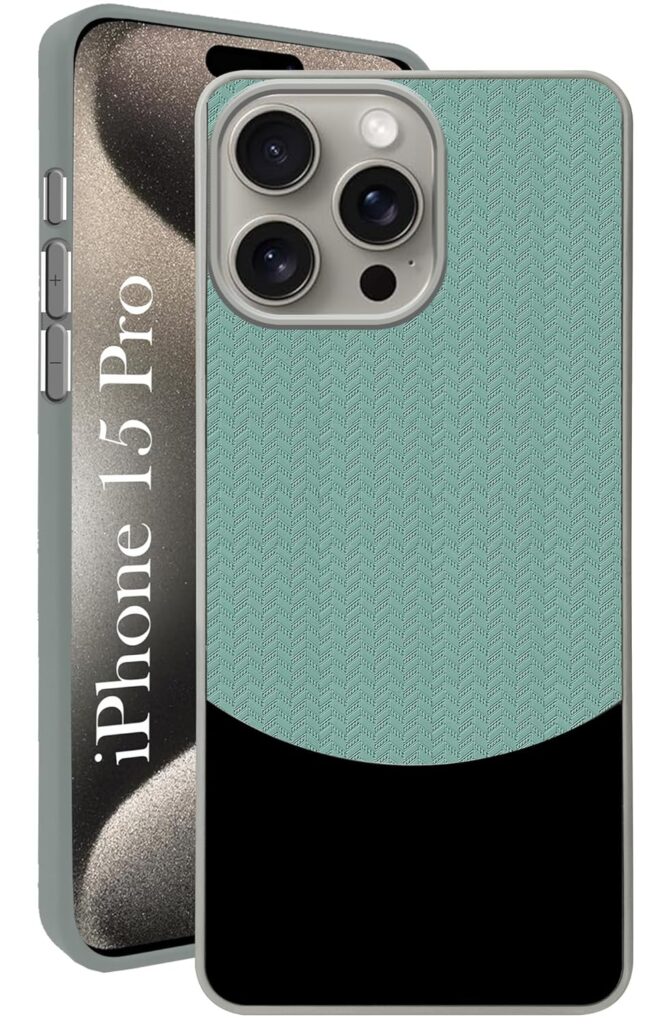 Jkobi Back Cover Case for Apple iPhone 15 Pro (Elegant PU Leather Finish | Premium Minimalist Professional | Camera Protection Bump)