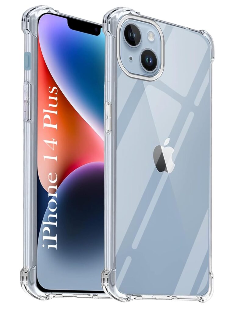 Jkobi Back Cover for Apple iPhone 14 Plus (Shockproof Crystal Clear Anti Yellow Case | Drop & Camera Protection | Hard Polycarbonate)