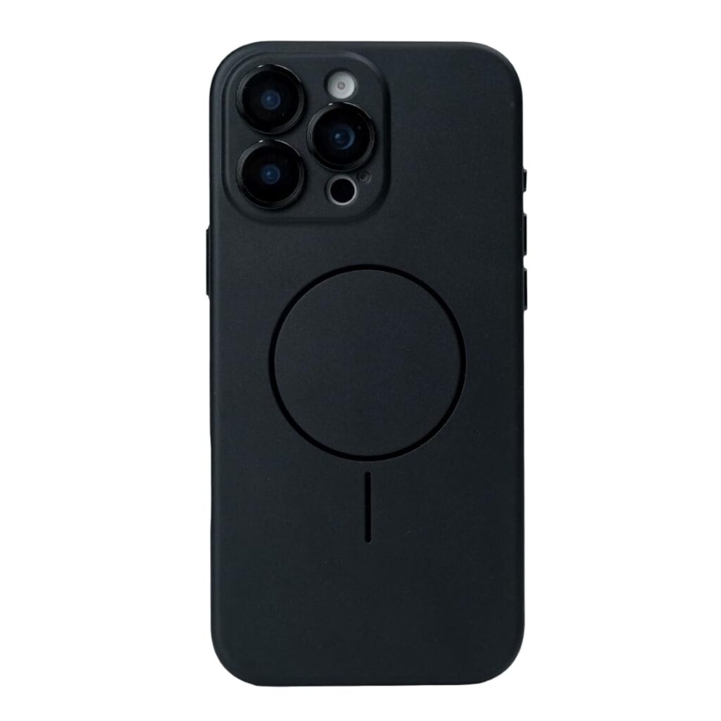 MILLION CASES Mag-Safe Smooth Fit Lens Case for iPhone 15 Pro Max, iPhone 15 Pro Max Back Cover Case- TPU |Black
