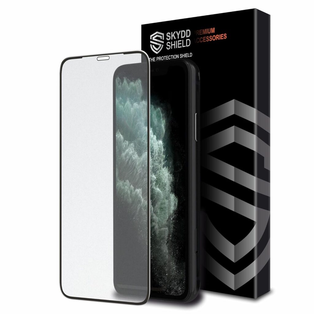 Military-Grade Matte Anti-Glare Tempered Glass For iPhone 11 Pro/X/Xs (5.8 Inch) With Installation Kit | Edge to Edge Coverage | Black