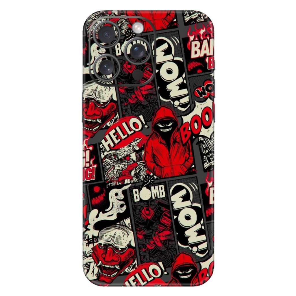 Mobile Skin Sticker Compatible with Apple iPhone 15 Pro Max Skin Not Back Cover, Camera & Back Protector Mobile Skin Wrap; Apple 15 PRO MAX-KE-329