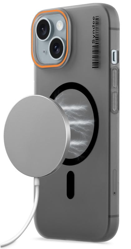 Mr. Case Back Cover for iPhone 14 Plus Sleek Frosted Translucent Back with Wireless Charging Support | Anti-Scratch Shockproof Phone Case - Black