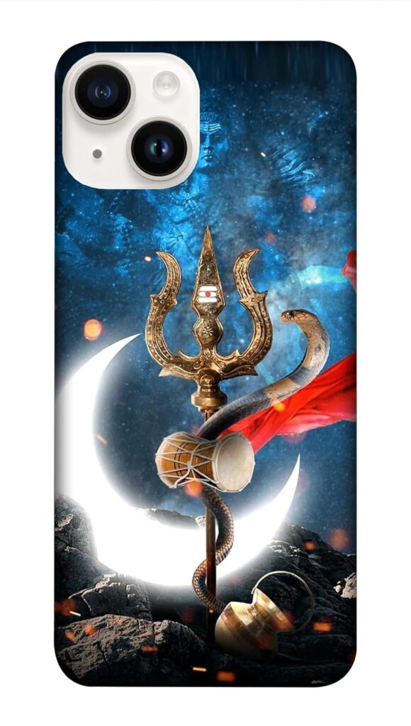 NDCOM for iPhone 14 Plus Back Cover Lord Shiv Spiritual Printed Hard Case